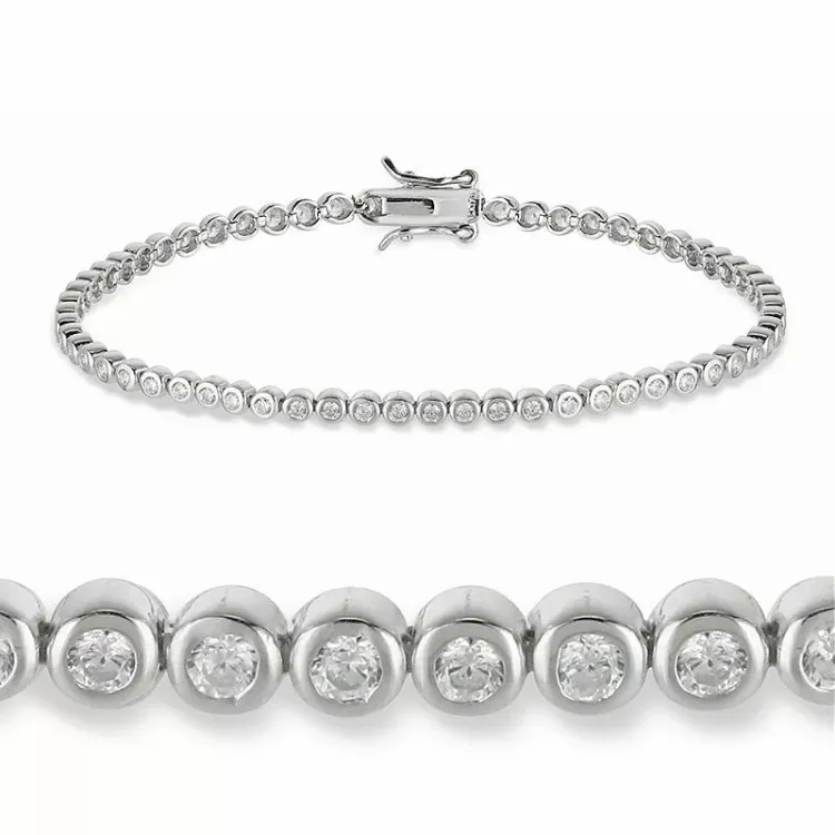 zirkon tennisarmbånd i sølv x 3,2 mm