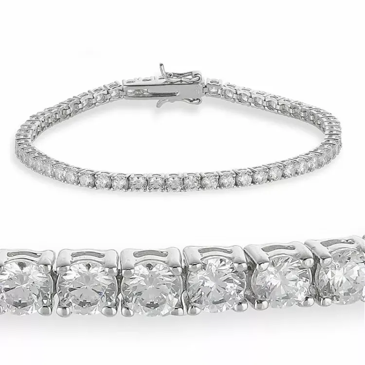 zirkon tennisarmbånd i sølv x 3,3 mm