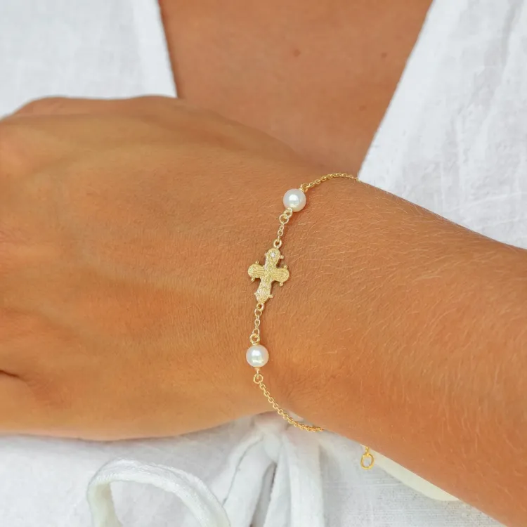 dagmarkors lab grown diamant armbånd i forgylt sølv