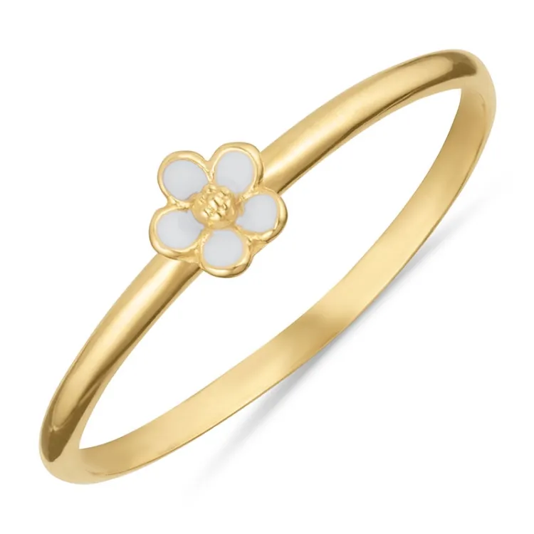 4,5 mm margeritt blå ring i forgylt sølv - Majse