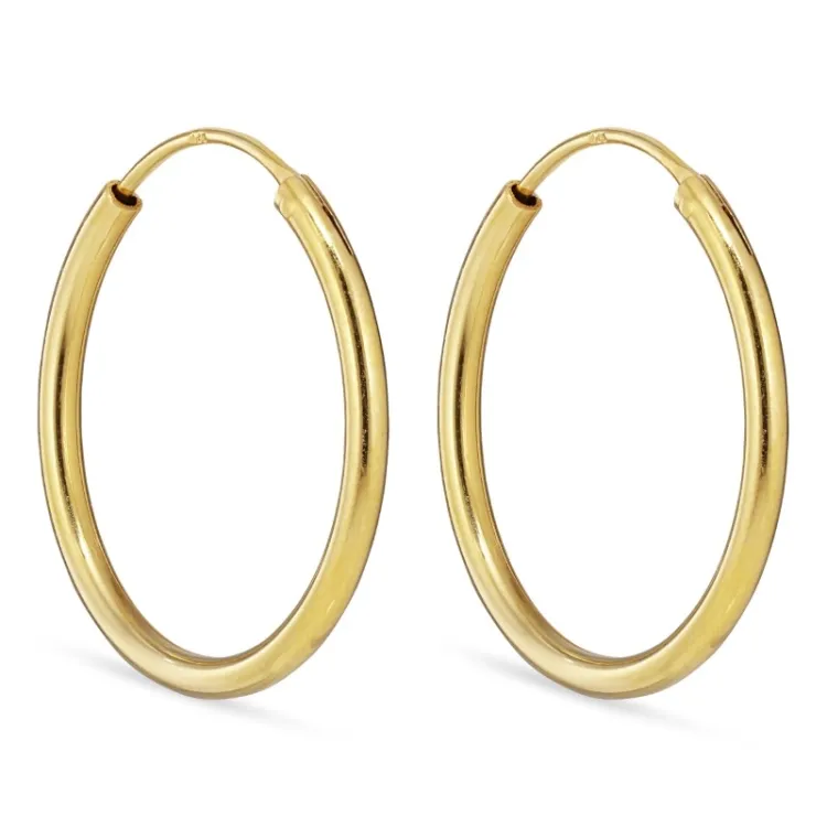 20 mm creol i forgylt sølv - Mix & Match