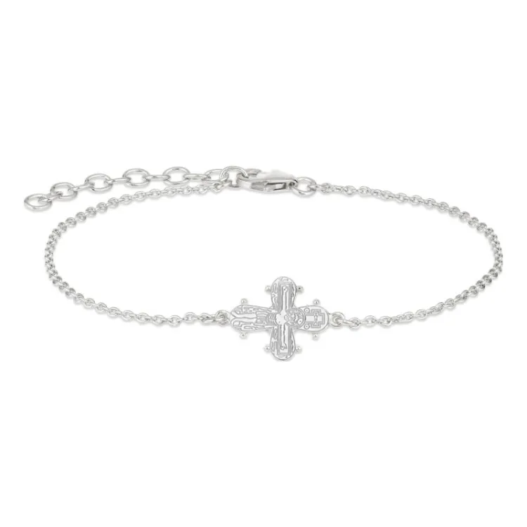 12 x 10,5 mm dagmarkors ankerarmbånd i sølv - Amoré
