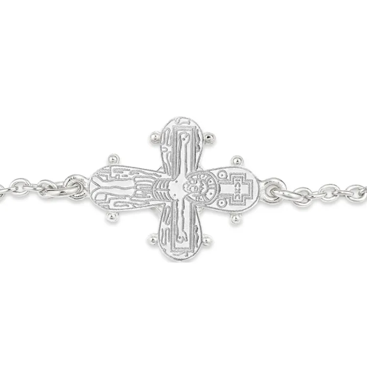 12 x 10,5 mm dagmarkors ankerarmbånd i sølv - Amoré