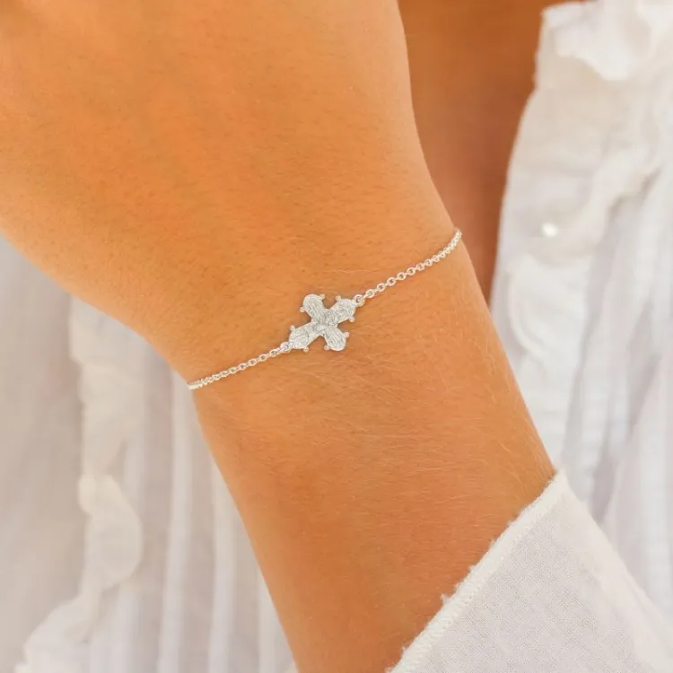 12 x 10,5 mm dagmarkors ankerarmbånd i sølv - Amoré