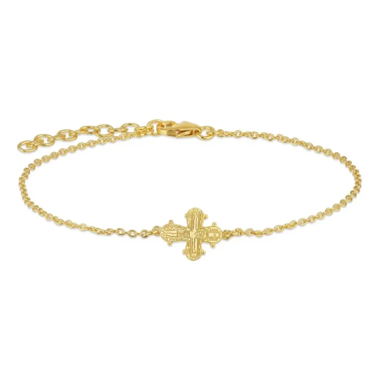10 x 8,5 mm dagmarkors armbånd i forgylt sølv - Amoré