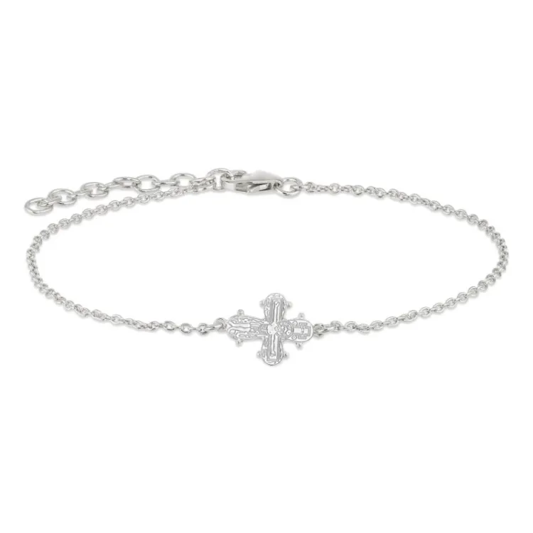 10 x 8,5 mm dagmarkors armbånd i sølv - Amoré