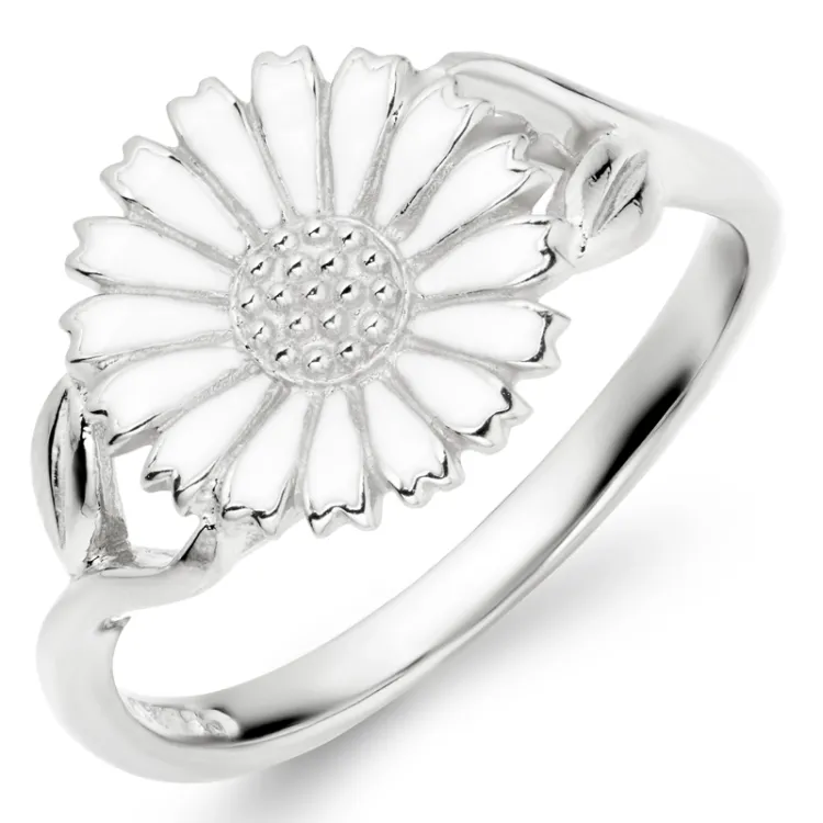 11 mm margeritt ring i sølv - Marie