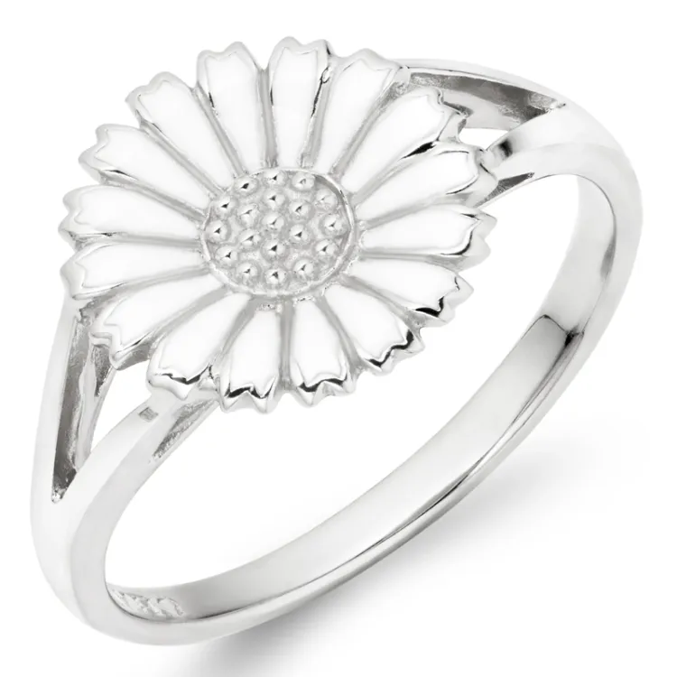11 mm margeritt ring i sølv - Marie