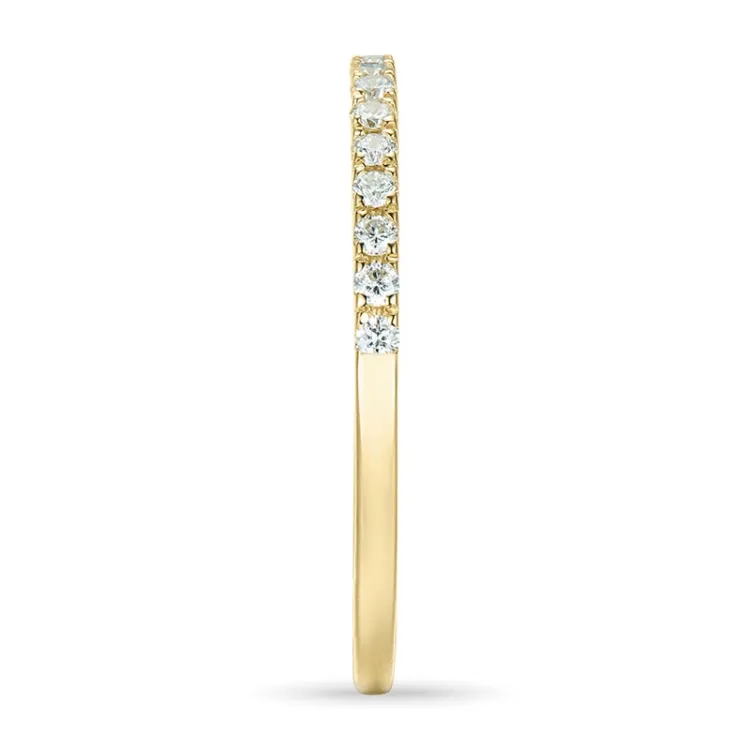 Enkel diamant alliansering i 14 karat gull 0,25 ct