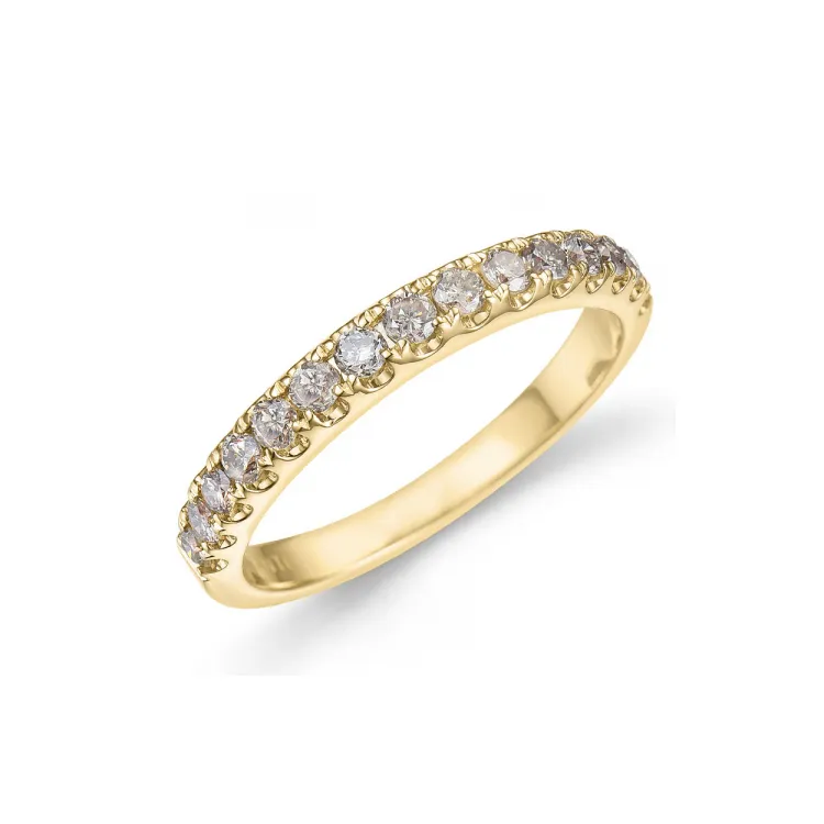 kolleksjonsprøve champagne diamant ring i 14 karat gull 0,50 ct