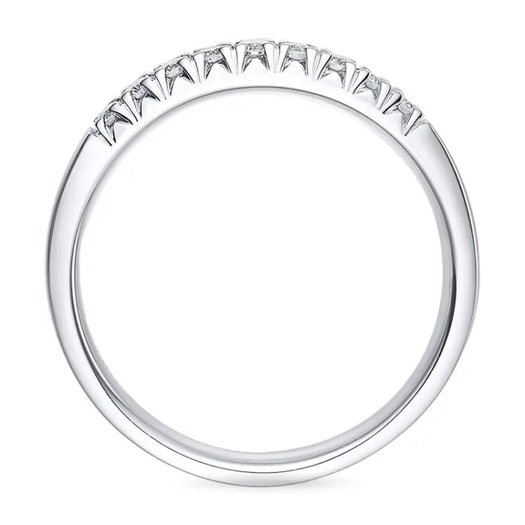 Diamant alliansering i 14 karat hvitt gull 0,25 ct