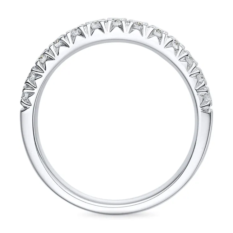 Diamant alliansering i 14 karat hvitt gull 0,50 ct