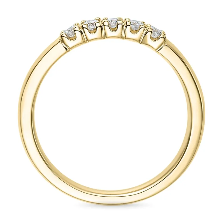 Diamant alliansering i 14 karat gull 0,21 ct
