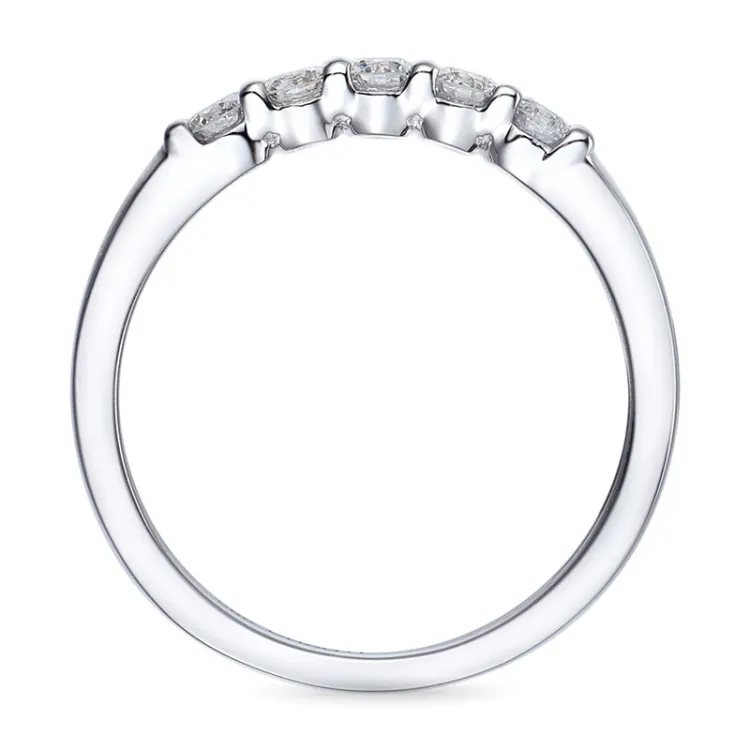 Diamant alliansering i 14 karat hvitt gull 0,33 ct