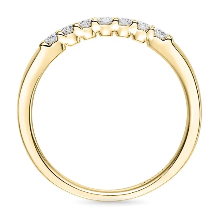 Diamant alliansering i 14 karat gull 0,26 ct