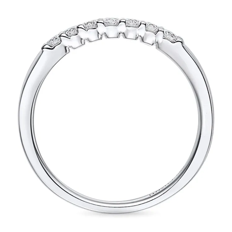 Diamant alliansering i 14 karat hvitt gull 0,26 ct