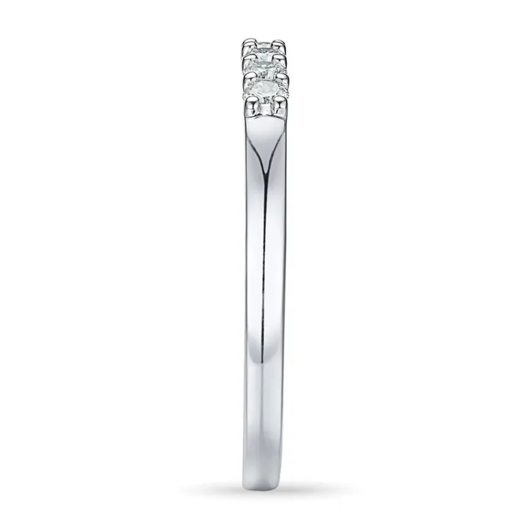 Diamant alliansering i 14 karat hvitt gull 0,26 ct