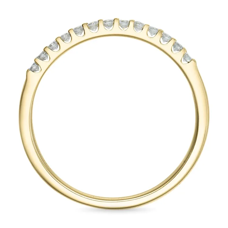 Diamant alliansering i 14 karat gull 0,25 ct
