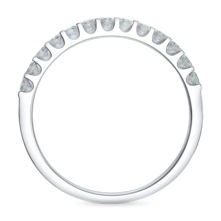 Diamant alliansering i 14 karat hvitt gull 0,49 ct