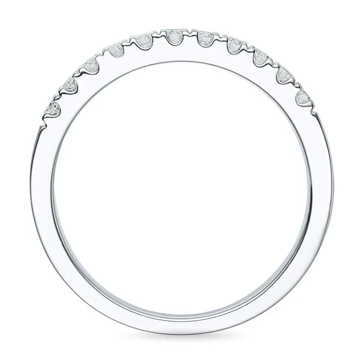 Diamant alliansering i 14 karat hvitt gull 0,26 ct