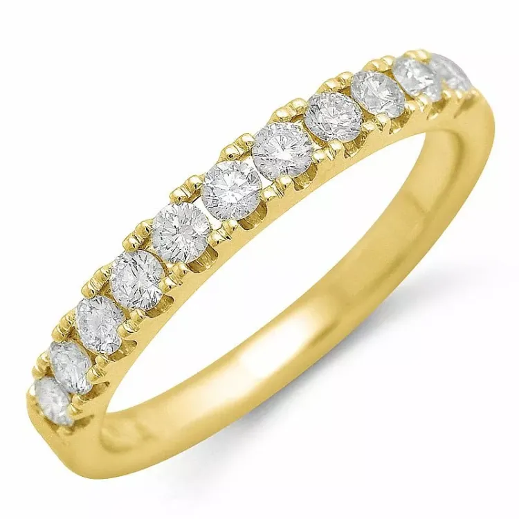 Diamant alliansering i 14 karat gull 0,48 ct