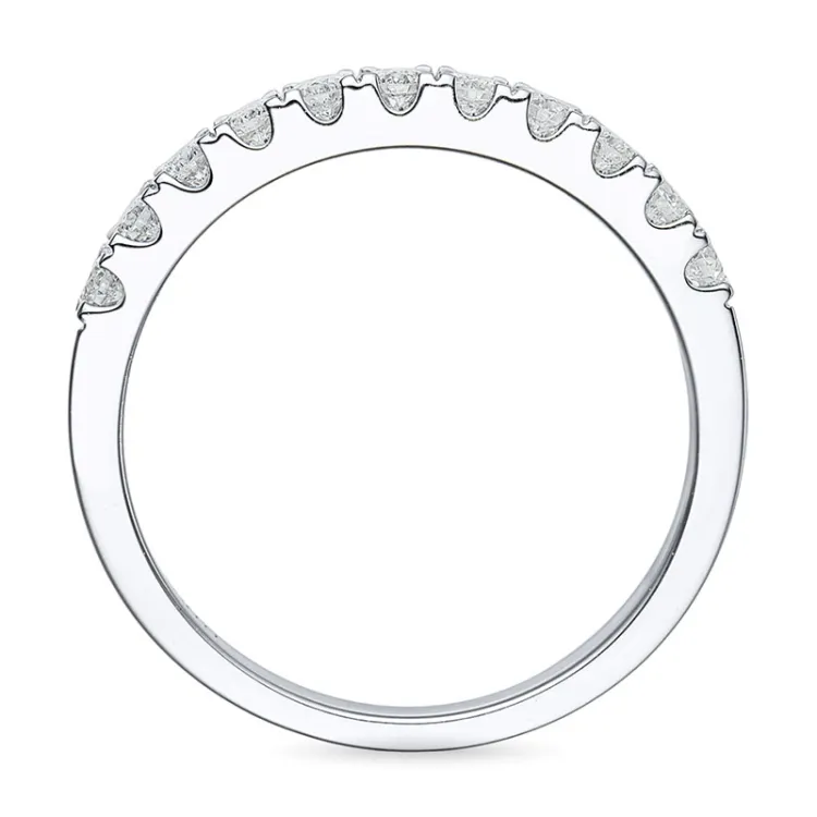 Diamant alliansering i 14 karat hvitt gull 0,48 ct