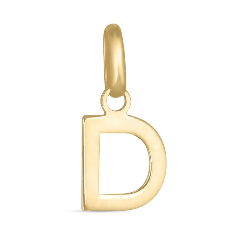 bokstav d anheng i 8 karat - My Letter