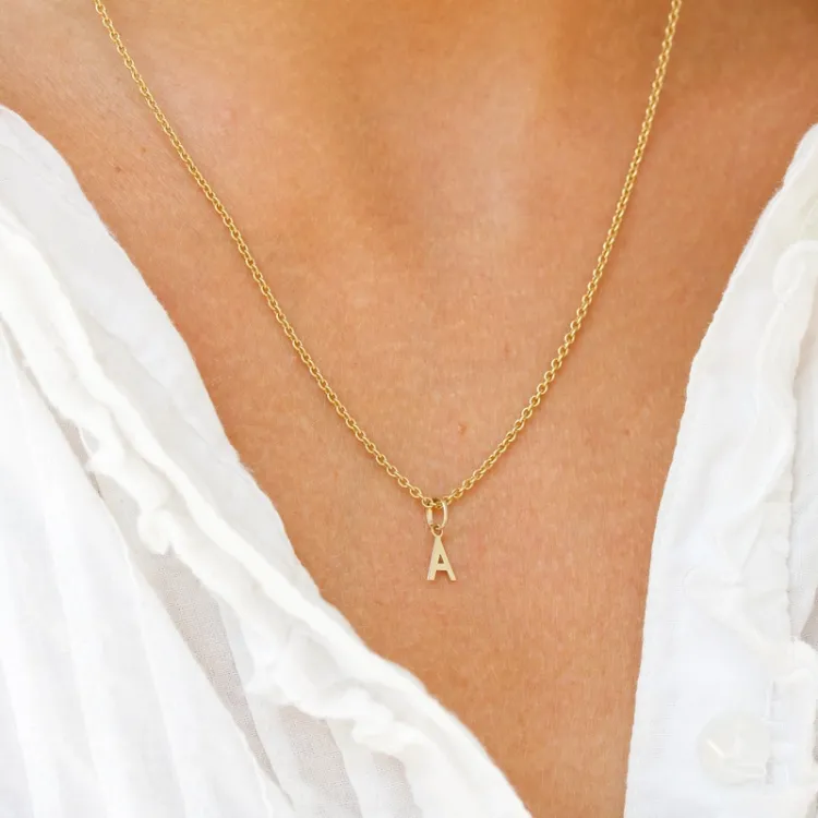 bokstav a anheng i 8 karat - My Letter