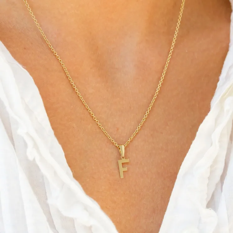 bokstav f anheng i 8 karat - My Letter