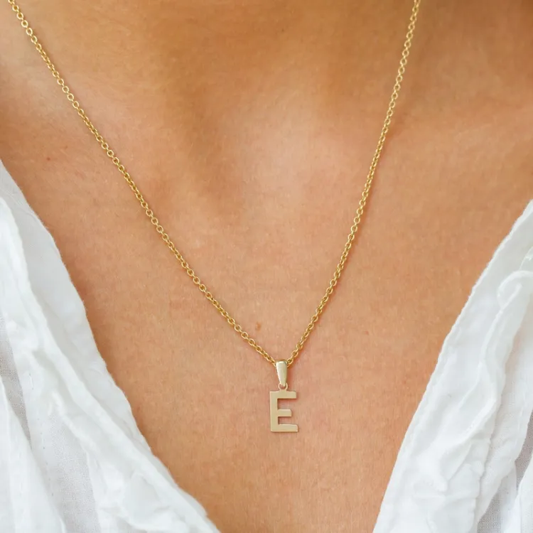 bokstav e anheng i 8 karat - My Letter