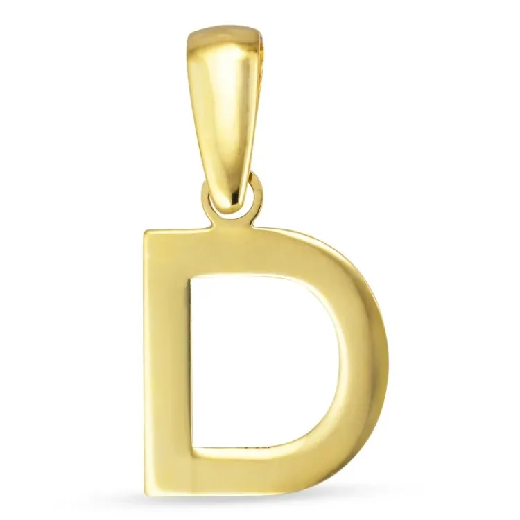 bokstav d anheng i 8 karat - My Letter