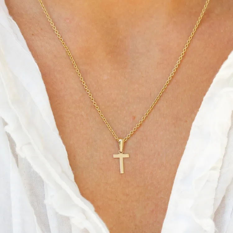 bokstav t anheng i 8 karat - My Letter