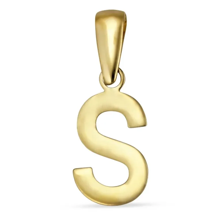 bokstav s anheng i 8 karat - My Letter