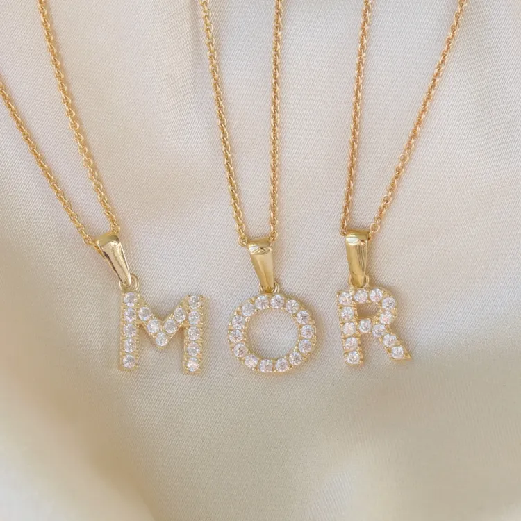 bokstav o anheng i 8 karat - My Letter