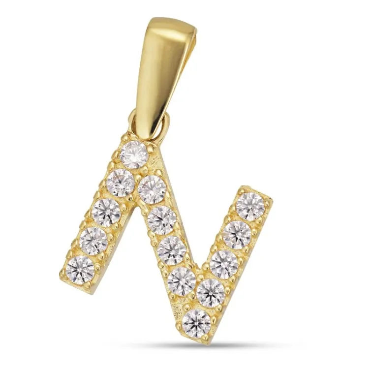 bokstav n anheng i 8 karat - My Letter