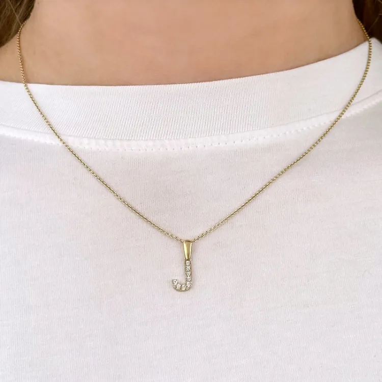 bokstav j anheng i 8 karat - My Letter