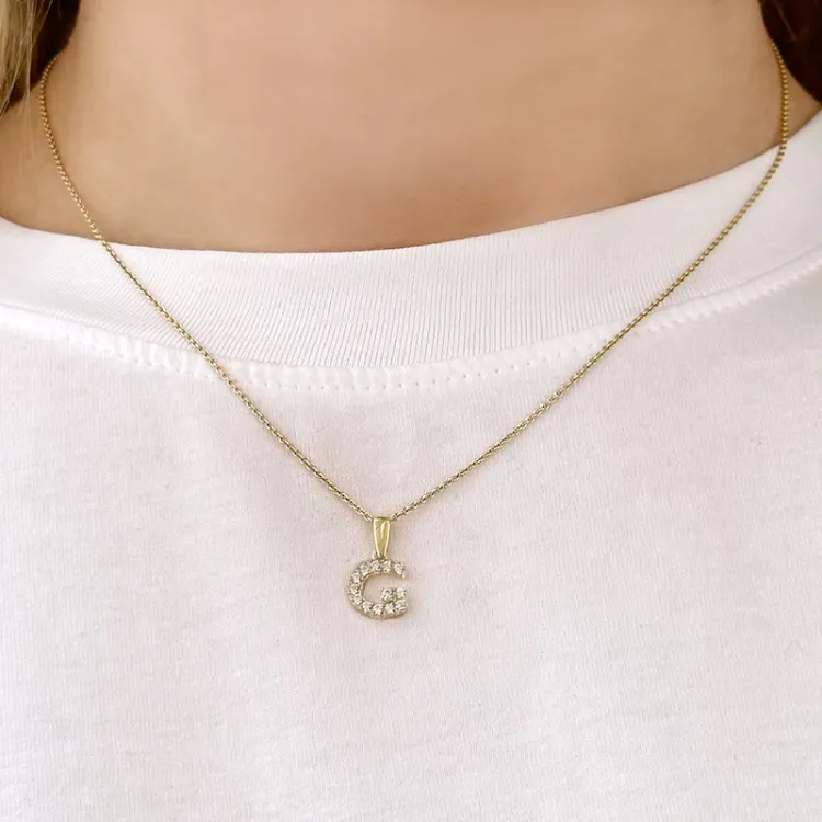 bokstav g anheng i 8 karat - My Letter