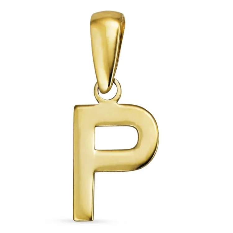 bokstav p anheng i 8 karat - My Letter
