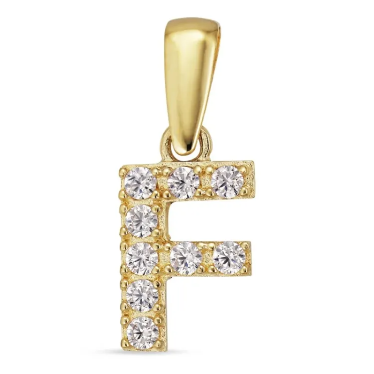 bokstav f anheng i 8 karat - My Letter