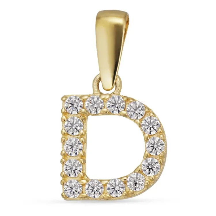 bokstav d anheng i 8 karat - My Letter