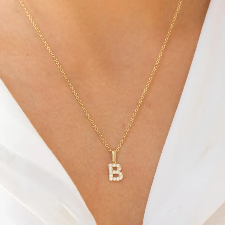 bokstav b anheng i 8 karat - My Letter