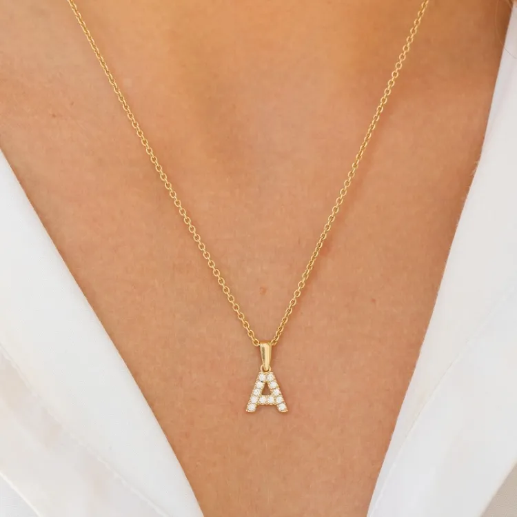 bokstav a anheng i 8 karat - My Letter
