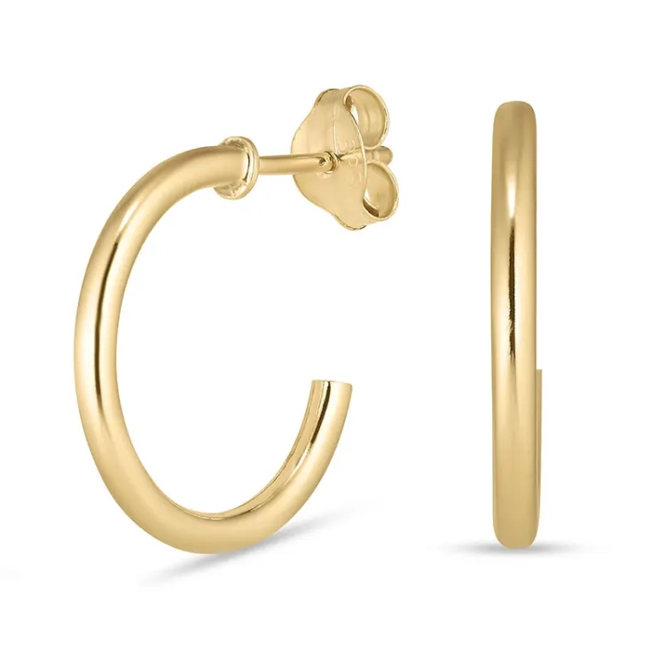 14,5 mm halvcreol i 8 karat - Gold Collection