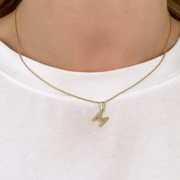 bokstav m anheng i 8 karat - My Letter