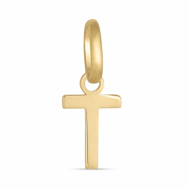 bokstav t anheng i 8 karat - My Letter