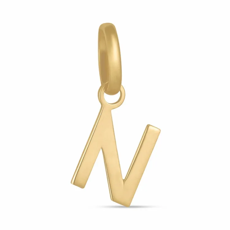 bokstav n anheng i 8 karat - My Letter