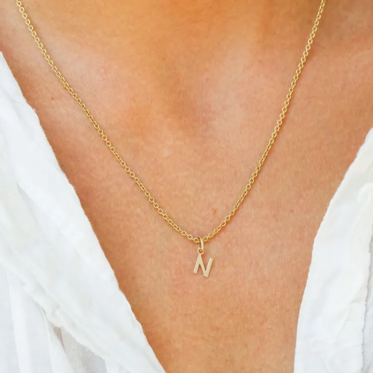 bokstav n anheng i 8 karat - My Letter