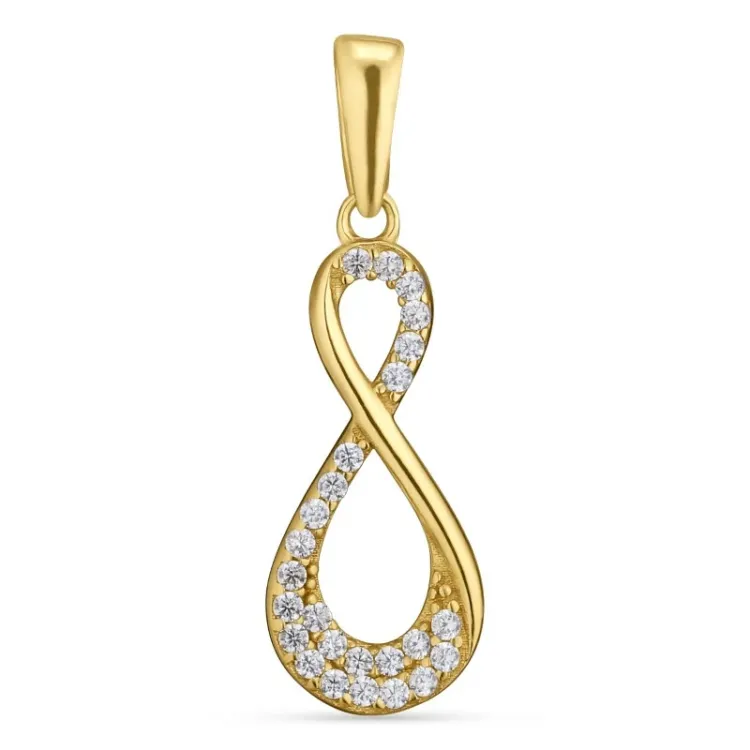 infinity zirkon anheng i 9 karat gull - Gold Collection