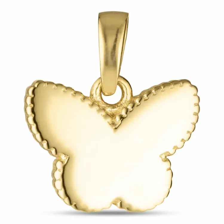 sommerfugl anheng i 9 karat gull - Gold Collection