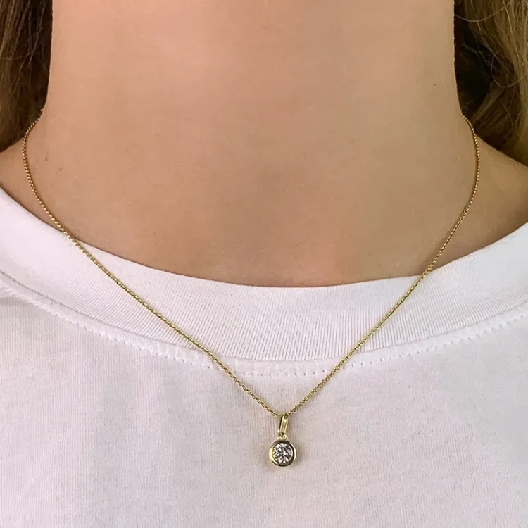 zirkon anheng i 9 karat gull - Gold Collection
